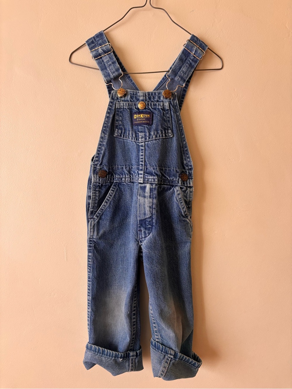 Vintage OshKosh Blue Denim Kids Overalls Size 3T Classic overalls